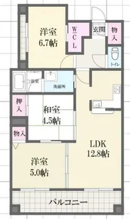 プレステージ姫路サザンコンフォート【7階】の間取り