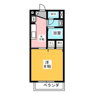 コーポ仁王【1階】の間取り