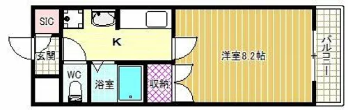 聖和マンション弐番館【2階】の間取り