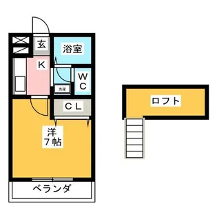 シャルマン牧野【2階】の間取り
