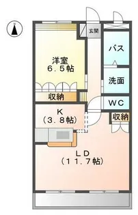 ミロワール赤坪【2階】の間取り