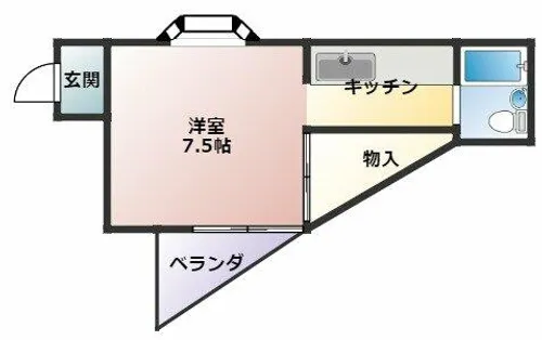 下津クラウンハイツ【105号室】の間取り