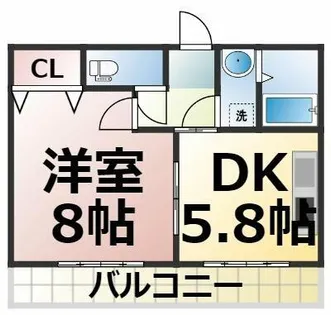 ヒルズ雅【3B号室】の間取り