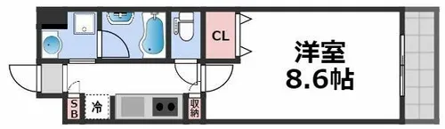 エグゼ大阪城東【2階】の間取り