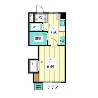 メゾンやよい【1階】の間取り