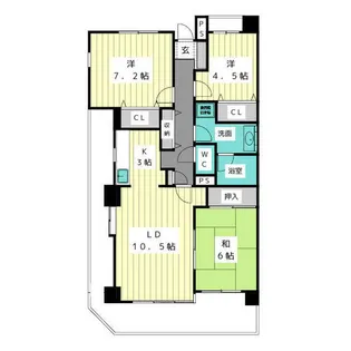 クレス【3階】の間取り