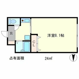 川端ハイツ【1階】の間取り