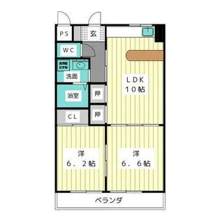 ジュノス【4階】の間取り