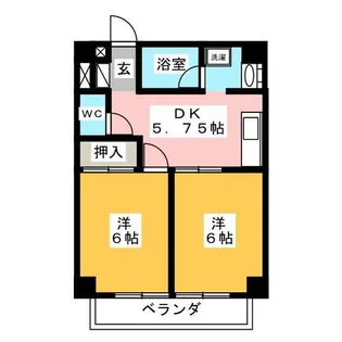 エルドール川原【5階】の間取り