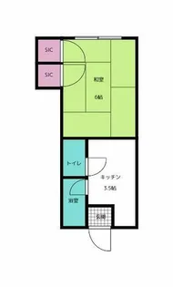 コーポ伊奈【505号室】の間取り