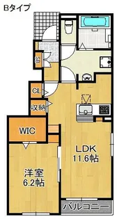 ゼクシー桜ヶ丘B棟【1階】の間取り