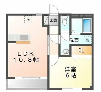 ライフイン・重森【2階】の間取り