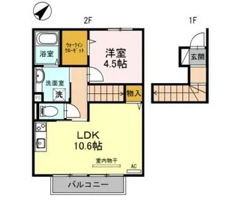 ジュネスSハイムⅡ【2階】の間取り