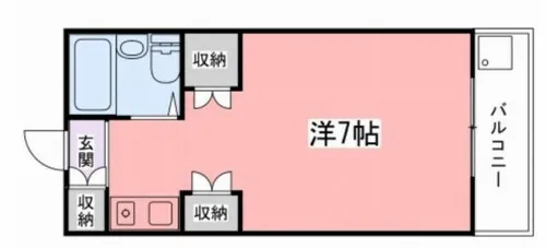 花影中村コーポ【5階】の間取り