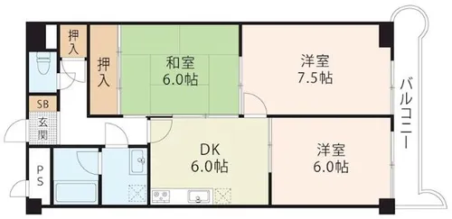 ヴィラ51【305号室】の間取り