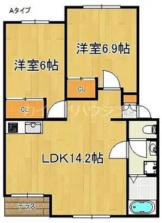 ベルフォーレⅡ番館【1階】の間取り