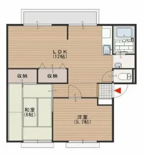 サンビレッジ杉山 A棟【2階】の間取り