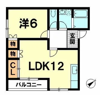 エーデル南出坂【1階】の間取り