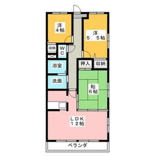 ハイツ・グリーンガーデン【2階】の間取り