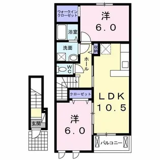 ベル アンジュ B【2階】の間取り