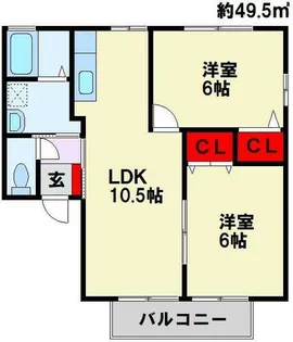 ベェルヴェルⅡ【2階】の間取り