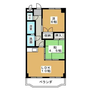 2LDKの間取り画像