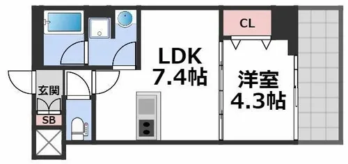 ヴィーナス今里【9階】の間取り
