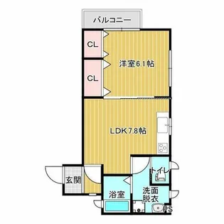 エターニ円行寺【103号室】の間取り