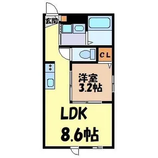 ノア名駅南【2階】の間取り