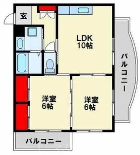 ニシキグレイス浅野【3階】の間取り