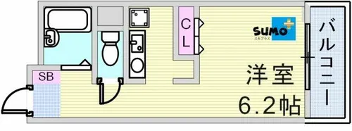 学園カレッジハイツ【4A号室】の間取り