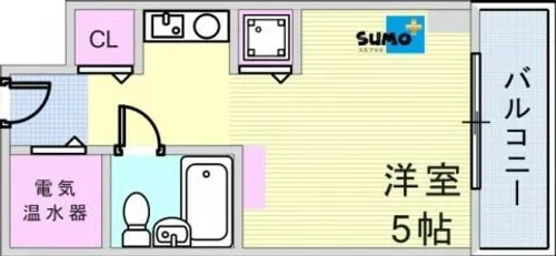 学園西カレッジハイツ【40号室】の間取り