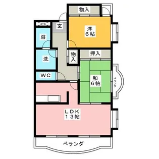 ドリームハイツルナ【2階】の間取り