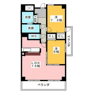 ソシア楠乃木【4階】の間取り