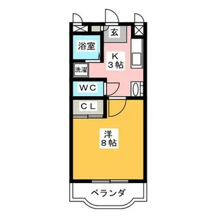 1Kの間取り画像