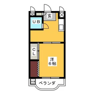 1DKの間取り画像