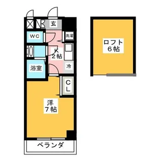 C’2 SQUARE【8階】の間取り
