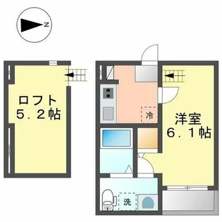 ビューシエル【201号室】の間取り