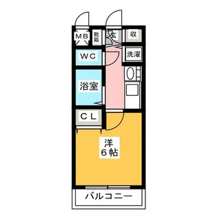 プレサンス鶴舞駅前ブリリアント【7階】の間取り