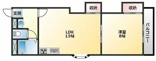 八尾大発マンション【301号室】の間取り