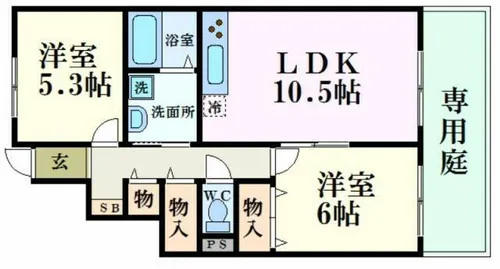 クレアコート【1階】の間取り