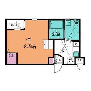 1Kの間取り画像