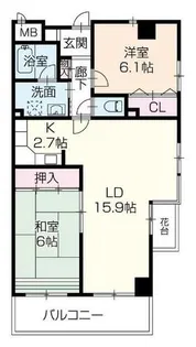 宮西パレス 壱号館【4階】の間取り