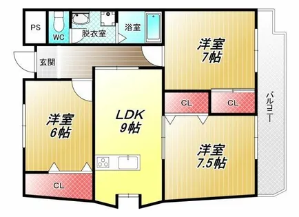 ヴェルドミール山本【3階】の間取り