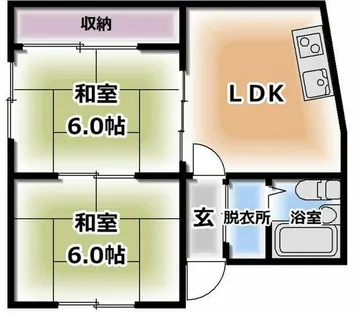 田井町マンション【4階】の間取り