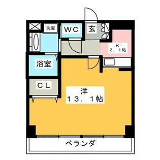 プレミアムキャッスル鶴舞【3階】の間取り