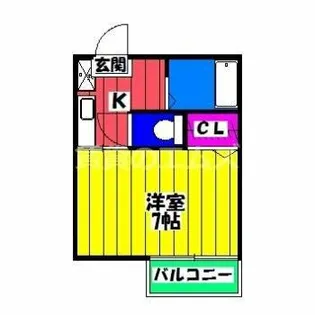 SKコート竹下【202号室】の間取り