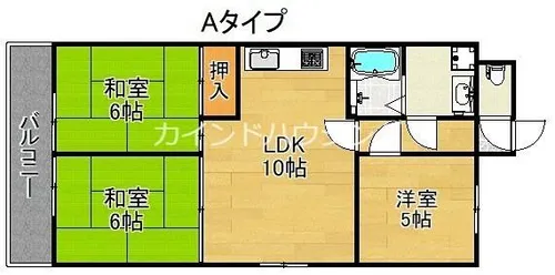 サンハイツマルミ【3階】の間取り