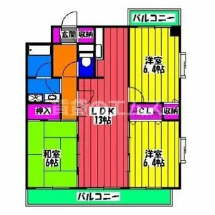 マンハイム板付【605号室】の間取り