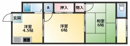 仲辻第一マンション【3階】の間取り